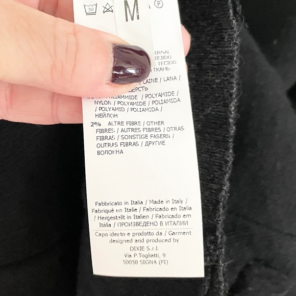 Dixie Knit Blazer Y2K vibe Italian Designer Wool Polyamid Black Single button M - Picture 9 of 10